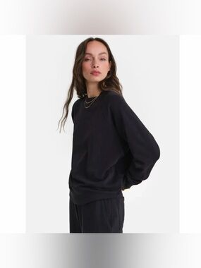 MATE The Label Black Organic Cotton Sweatshirt XS